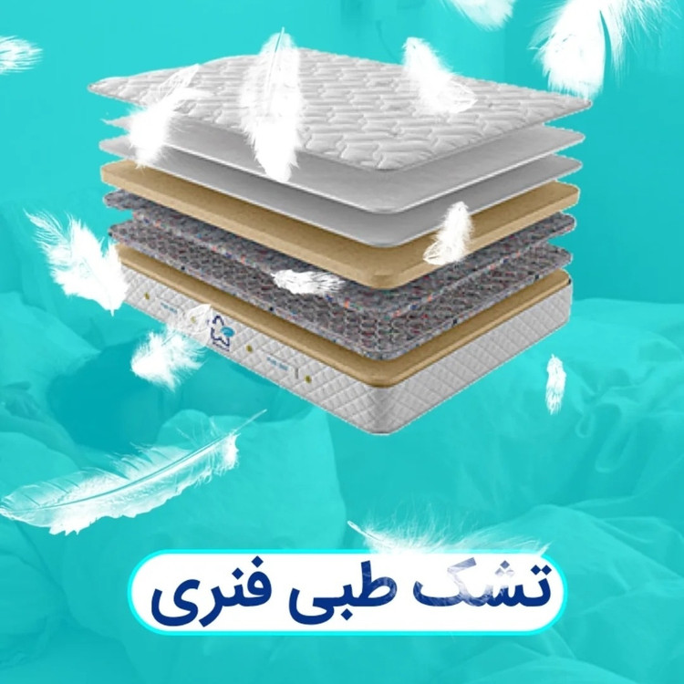 تشک طبی و فنری دونفره پلاس باف ۴ سایز 200×۱۸۰